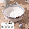Handwoven Cotton Rope Cat Bed with Scratching Board