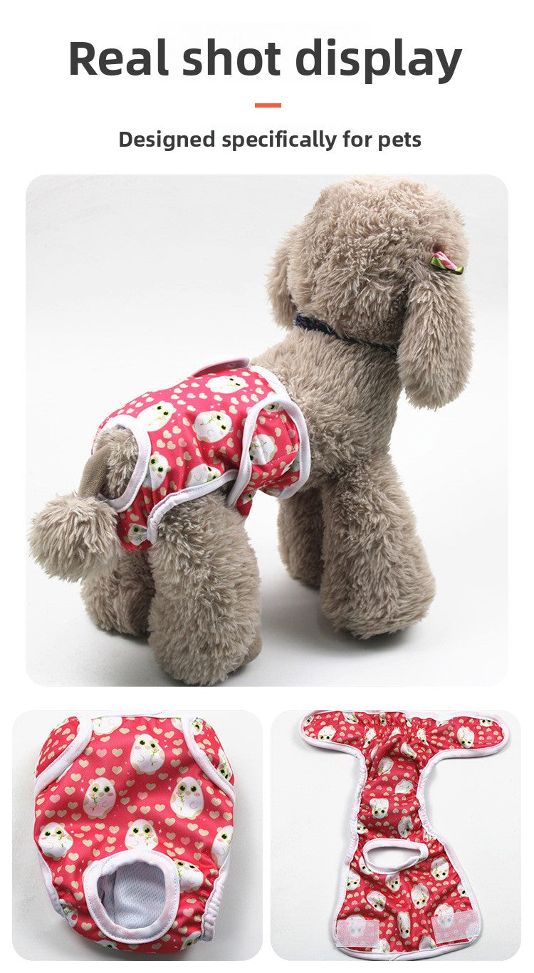 Cartoon Print Dog Menstrual Pants for Female Pets, Cute Doggy Cartoon Design, Cartoon Dog Character Pattern, Dog Characters Cartoon Print, Cartoon Dog Pictures & Image Style Pet Sanitary Pants