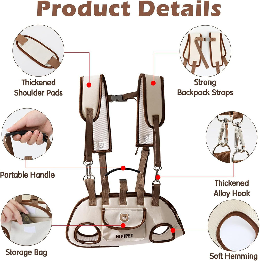 Portable Pet Carrier Backpack – Plastic Dog Bed, Hard Plastic Dog Bed, Plastic Dog Basket & Plastic Dog Bed for Dogs, Portable Plastic Pet Bed Carrier