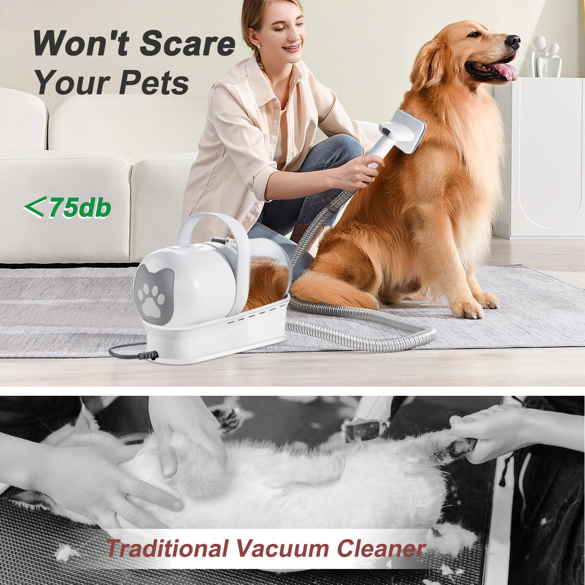 7-in-1 Multifunctional Pet Grooming Vacuum Trimmer