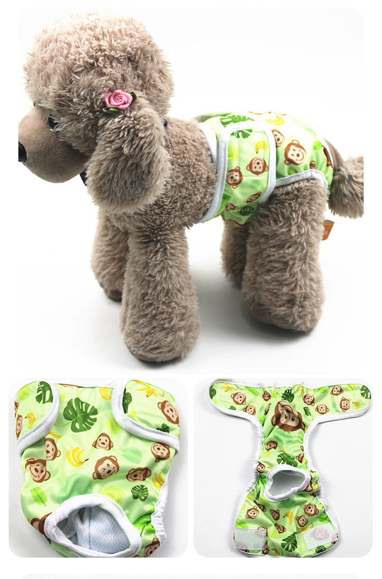 Cartoon Print Dog Menstrual Pants for Female Pets, Cute Doggy Cartoon Design, Cartoon Dog Character Pattern, Dog Characters Cartoon Print, Cartoon Dog Pictures & Image Style Pet Sanitary Pants