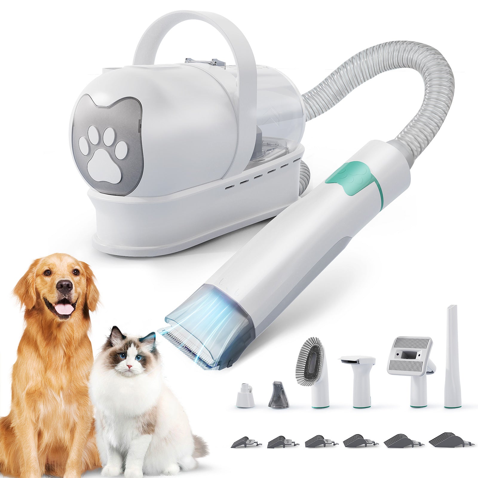 7-in-1 Multifunctional Pet Grooming Vacuum Trimmer