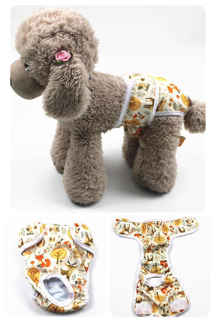 Cartoon Print Dog Menstrual Pants for Female Pets, Cute Doggy Cartoon Design, Cartoon Dog Character Pattern, Dog Characters Cartoon Print, Cartoon Dog Pictures & Image Style Pet Sanitary Pants